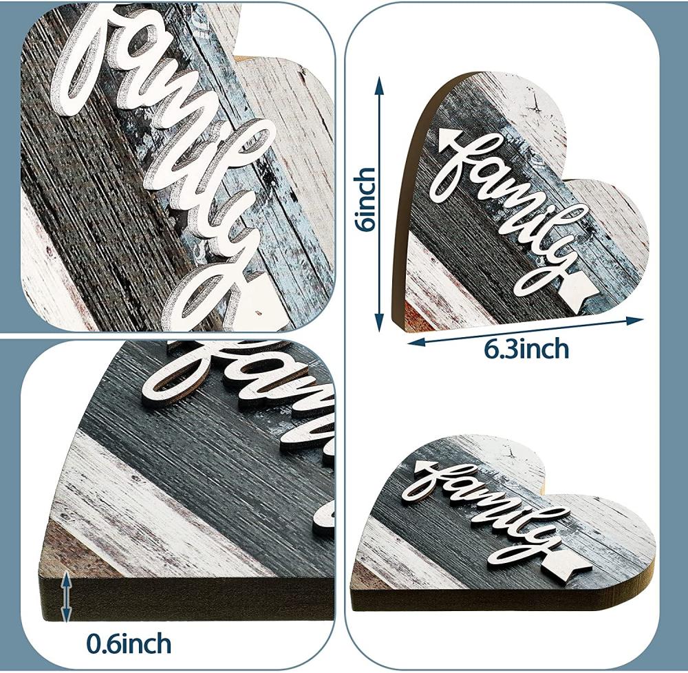 2 stuks rustiek hout Love Home Sign