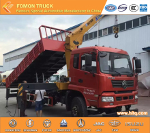 Dongfeng 10tons dump truck with 6.3tons crane