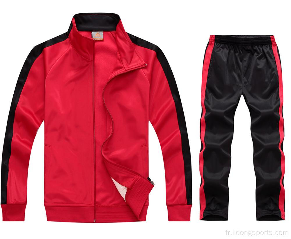 Zipper Up Training Sports Wear Tracksuits pour hommes