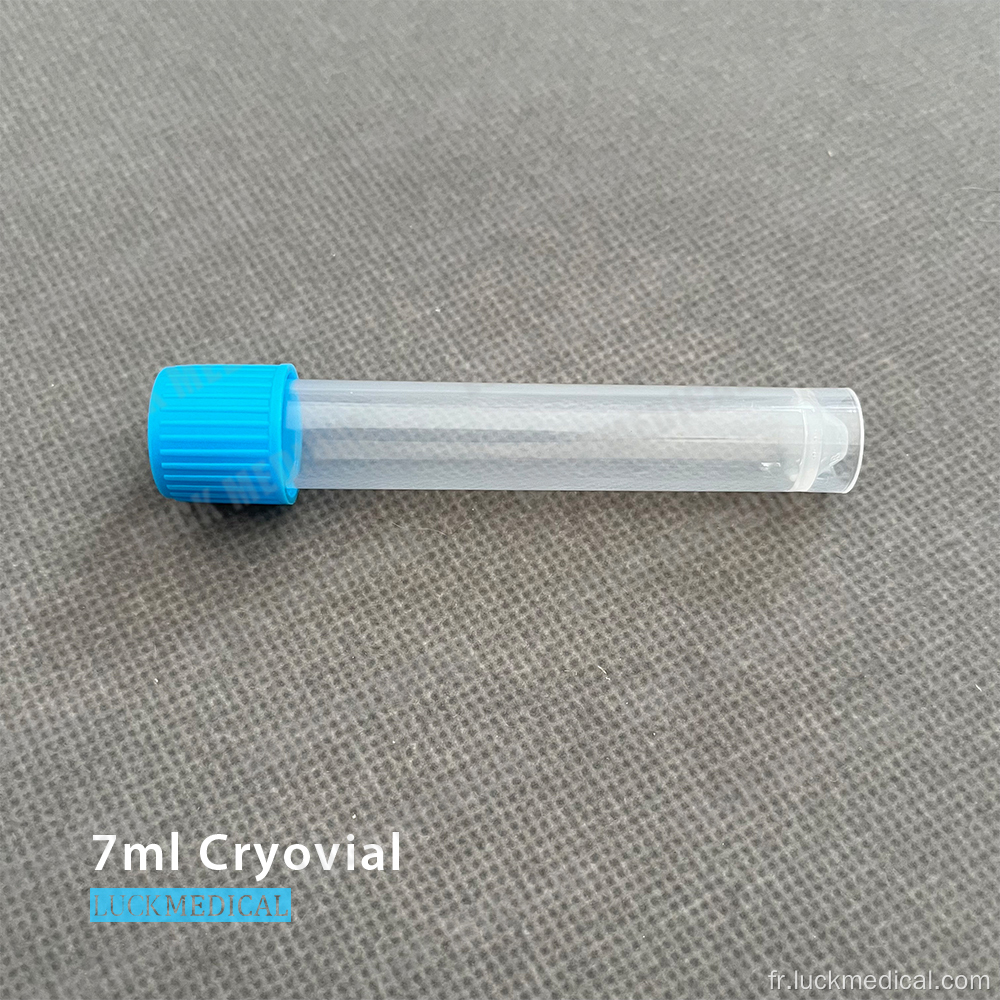 Tube de transport Cryovial 7ML de 7 ml auto-exceptionnel FDA