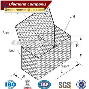 hot sale galvanized gabion box factory / stone gabion boxs price