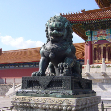 art deco riproduzioni metal craft bronze lion sculpture