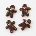 20*24mm Kawaii Gingerbread man a forma di Mini Resina Pendenti e Ciondoli Perline Melma Mestiere Fatti A Mano Decor Cabochon Festa Di Natale Albero Spacer