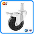 Round Stem Rubber Wheel Industrial Caster