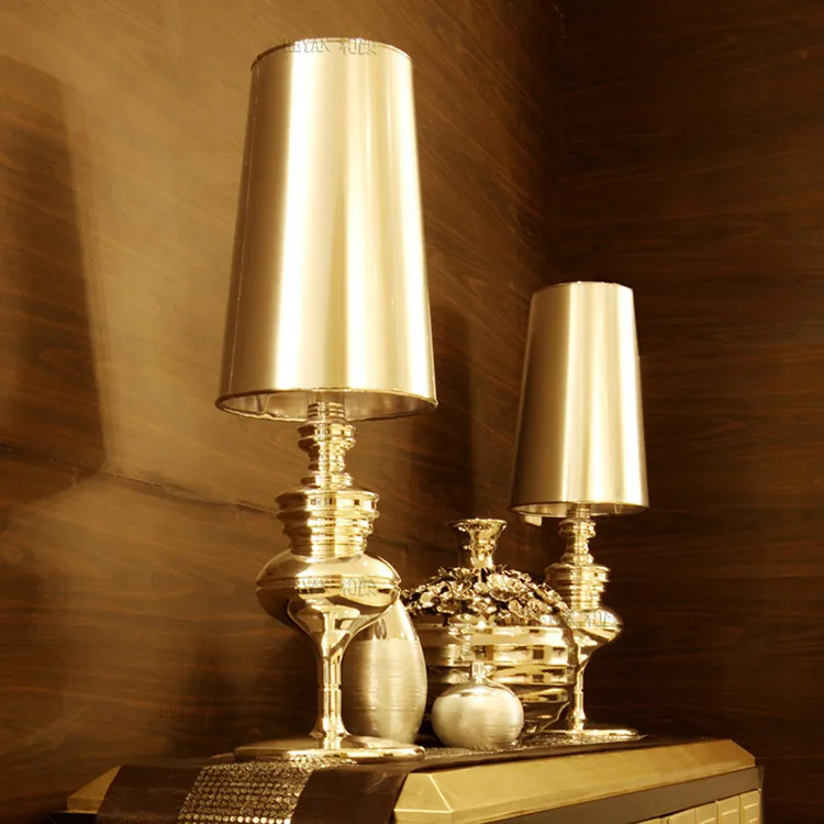 Modern Gold Metal Cordless Table Lamp for Home Decor