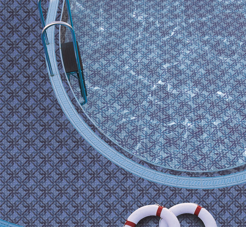 Mosaico in vetro acquerello per la decorazione della parete della piscina