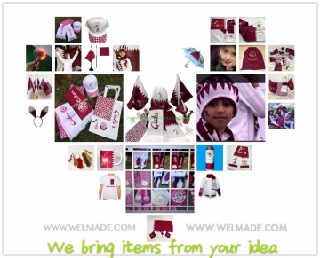 2016 Qatar National day gifts set with scarf, bag, cotton caps