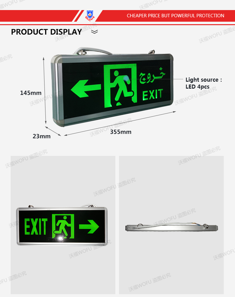 Hanging Type LED Exit Sign, Save Energy Exit Signs