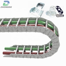 High quality industrial double steel cable drag chain