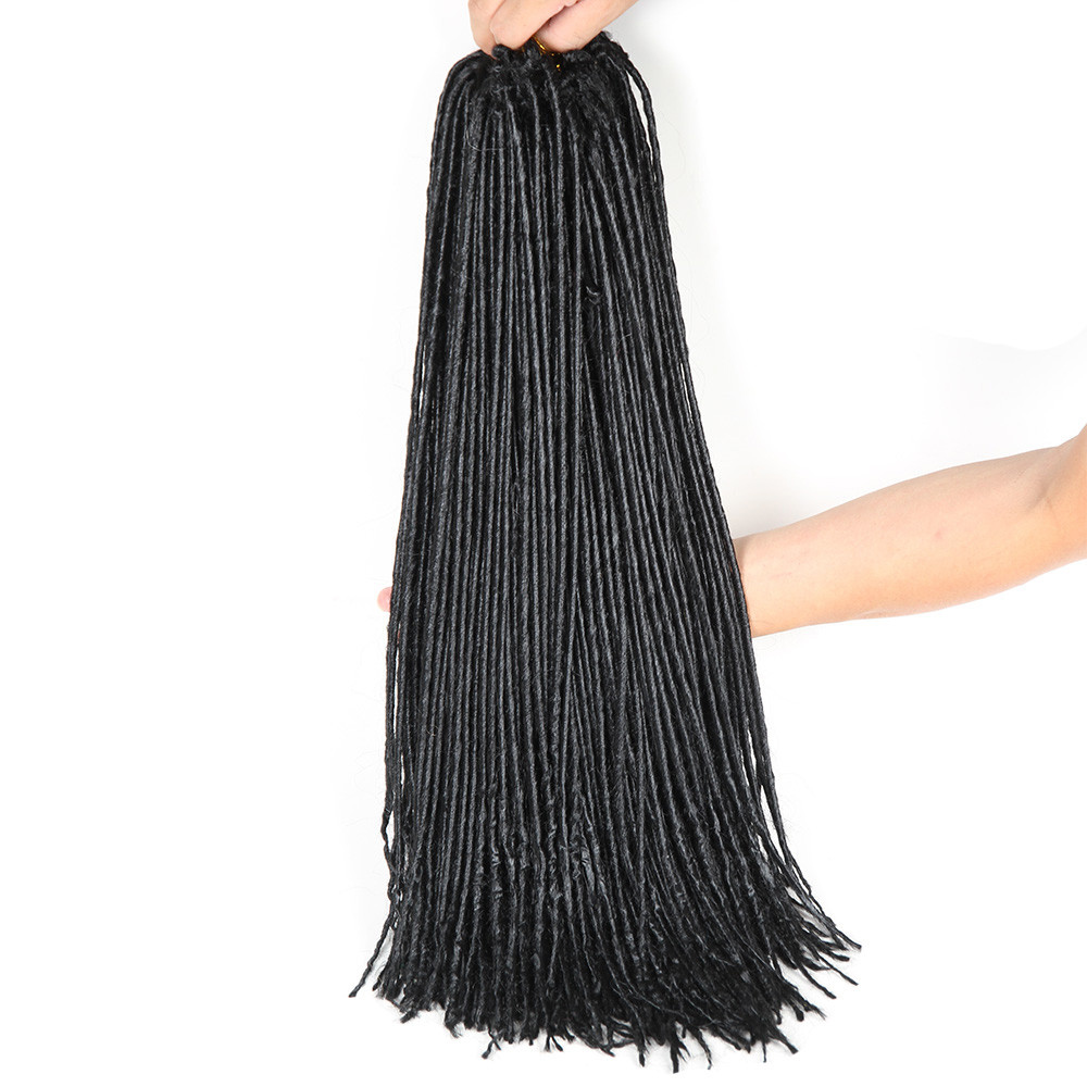 Hot sell 18inch soft dreadlocks braids synthetic hair extensions  crochet dreadlocks faux locs  wholesale