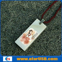 Diamond conch necklace usb flash drive, Jewellery shell flash disk, Diamond Cowry pendant usb drive for 4gb