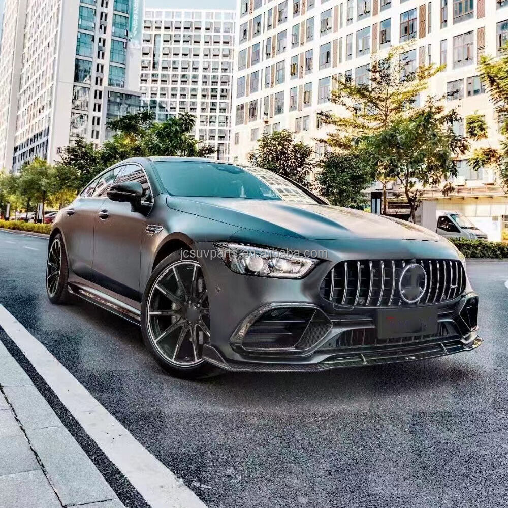 For Mercedes Benz AMG GT GT50 GT53 GT43 Real Carbon Front Bumper Grill Fog Air Vent Cover 2019 2020