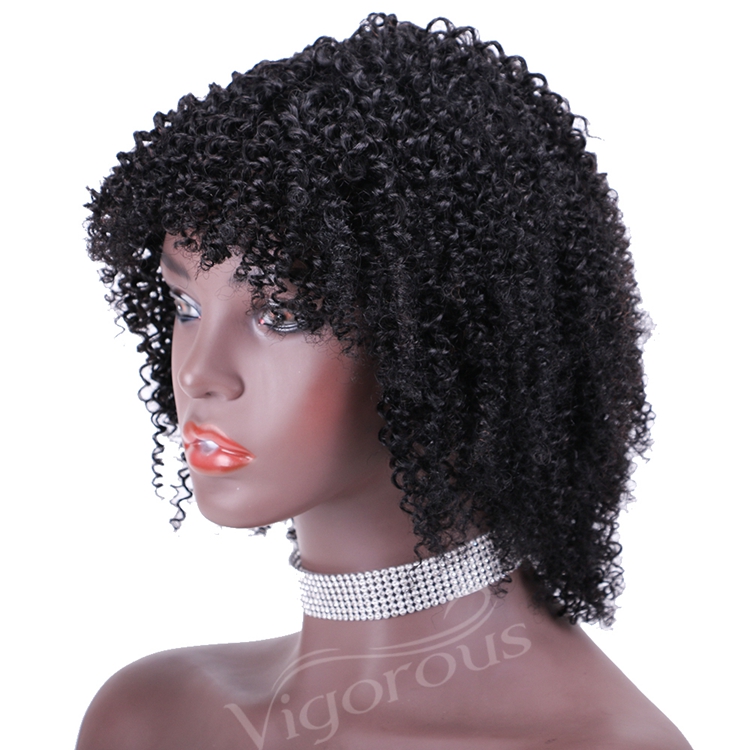 Short bob afro curly wholesale inch pixie cut wave black cheap glueless brazilian real human hair wigs black women