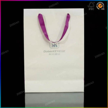 Cheap price gift paper bag with silver foil logo