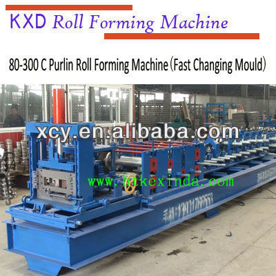 New design C purline form rolling machine with mould cutting