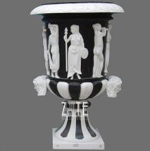 Natural modern garden marble flowerpot stone planter