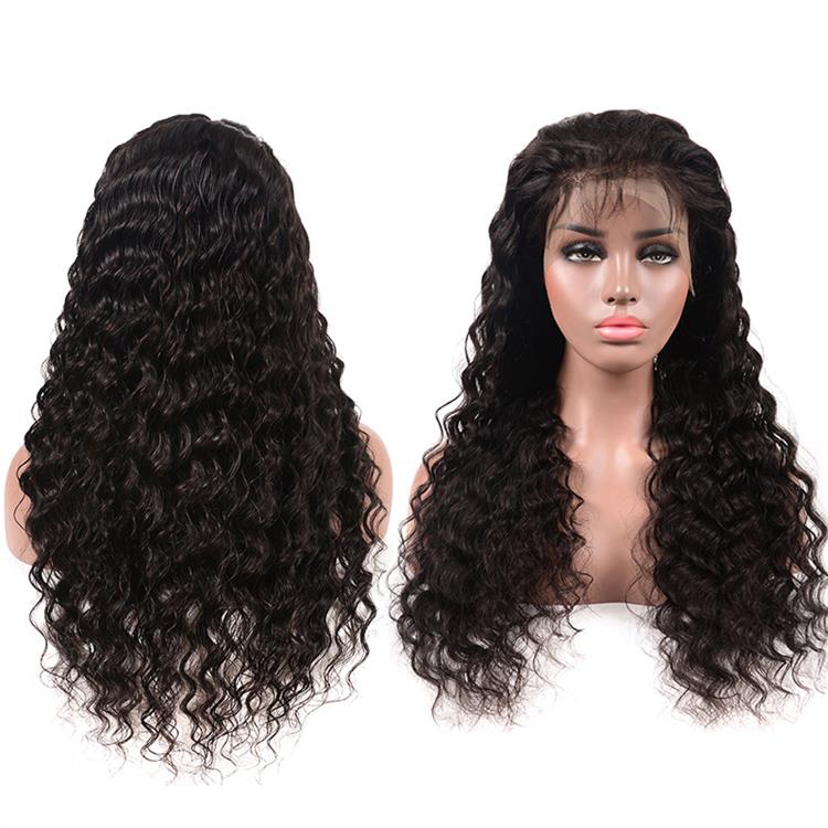 Usexy Factory Price Virgin Hair Deep Wave Lace Front Wig Indian Cuticle Aligned Hair Wigs