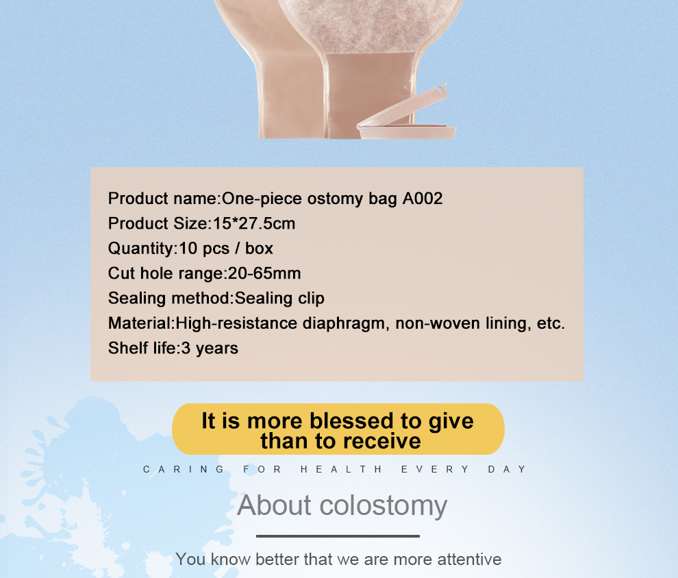 Colostomy Bag Care One-Piece Stoma Disposal Colostomy Bag Surgery