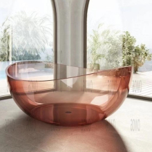 Modern Vichy Design Transparent Resin Bathtub