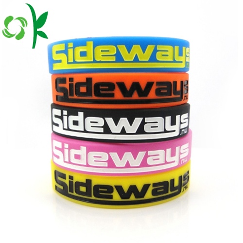 Pulseiras de Silicone Slap-up com Correias Multicoloradas e Cheias Gravadas