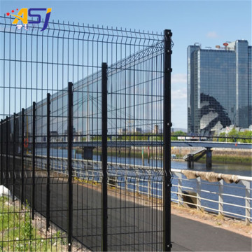 welded iron wire powder coated fences with bends