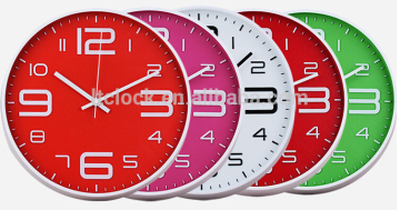 Fashion New 3D Plastic Wall Clock 12" New Wall Clock