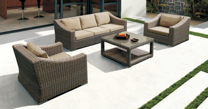 outdoor aluminium wicker furniture