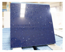 Artificial Quartz Surface Manufacturers: Blue Sparkle Mirror Fleck Quartz Stone Countertops