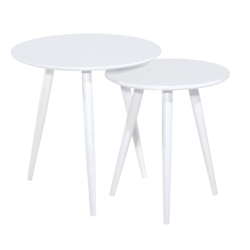 White Rubber Wood Mission Style Corner Coffee Table