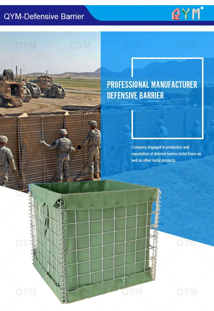 Hot Dipped Galvanized Hesco Barrier Defensive Bastion Military Sand Wallbarrier