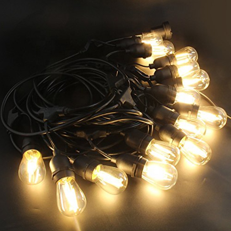 Energy Efficient 10m decoration lights LED Bulbs Heavy duty Edison Vintage Hanging Outdoor waterproof String Lights