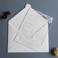 Romantic Clear White Acrylic Birthday & Special Occasion Invitations with Envelope