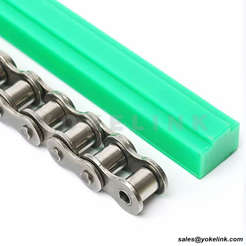 UHMW PE Type T Ultra nagy molekulatömegű polietilén szállítószalag láncvezetők megmunkált műanyag alkatrészek