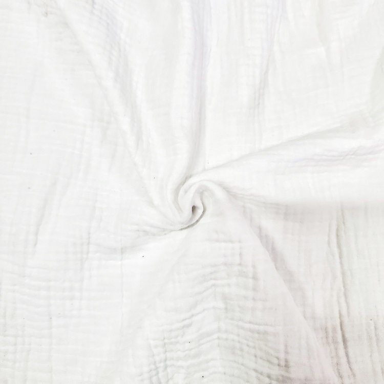 Plain dyed double layer muslin cotton fabric for baby