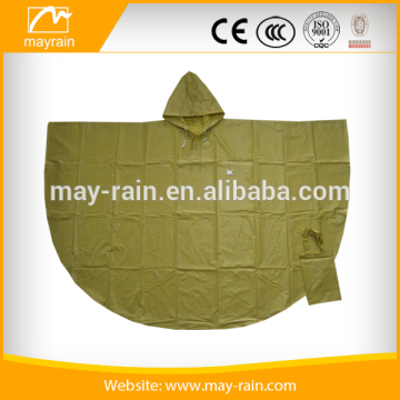 Round fashion pvc raincoat poncho with pouch