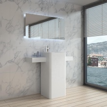 Bathroom Pedestal Vessel Sink Art Wash Basin Free Standing One Piece PW31