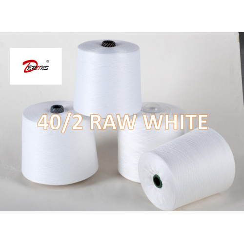 100% Polyester Yarn 40/2 RAW WHITE