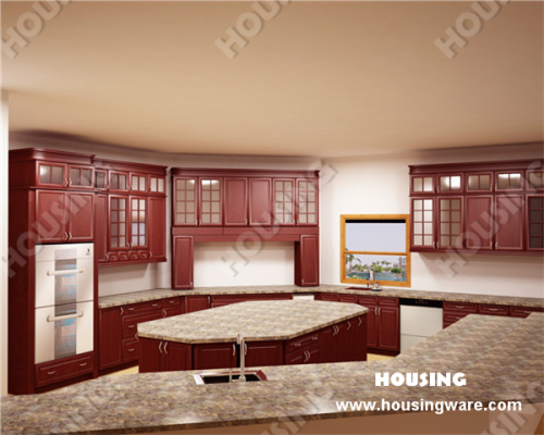 Classic Kitchen Furniture Solid Wood Kitchen Cabinets