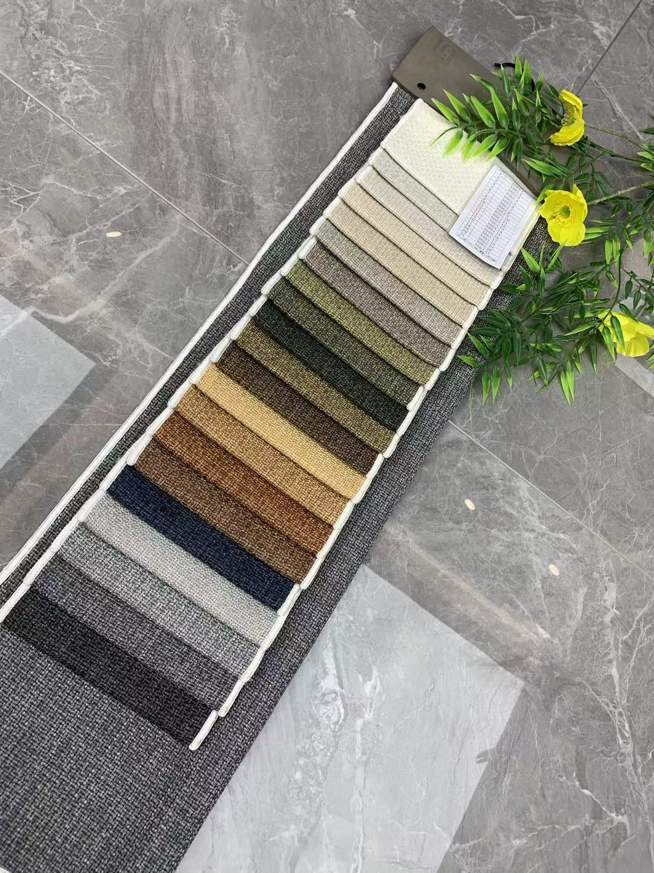 Tissu d'ameublement d'aspect lin tissé naturel Natural Woven Linen Look Upholstery Fabric