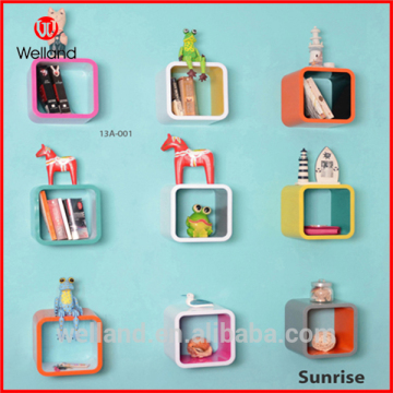 single wooden wall cube shelf