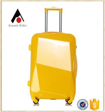 Solid bright colors diamond section trolley hard case luggage