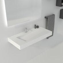 Unique Resin White Artificial Stone Corner Basin Bathroom Sinks - Bs-8402 Commercial Bath Room Cabinet