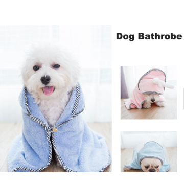 Bawełniany miękki przytulny pet bathrobe