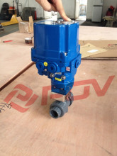 Plastic double union electric pvc 2 way ball valve explosionproof