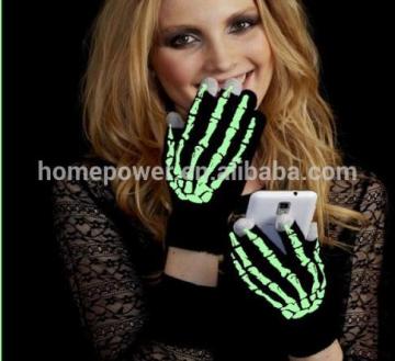 Unisex Touchscreen Compatible Halloween Gloves Skeleton Gloves