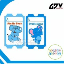 double sides ticket of paper ticket prize ticket