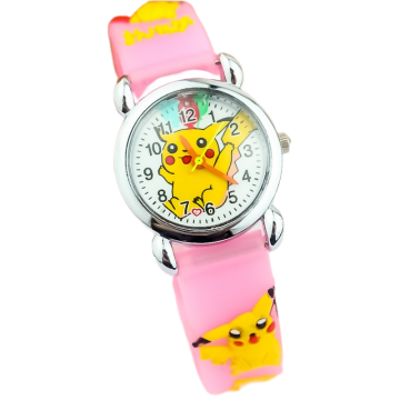 Electronic Quartz Silicone Pikachu Watch for School Kids