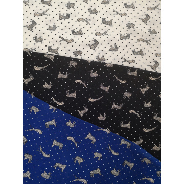 Dots Animal Rayon Challis 32S Printing Fabric