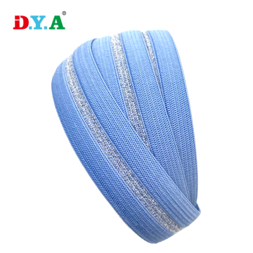 Custom Jacquard Elastic Band Metallic Glitter Elastic Band