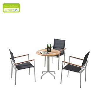 Teak Round Board Coffee Table Teslin Teak Chair